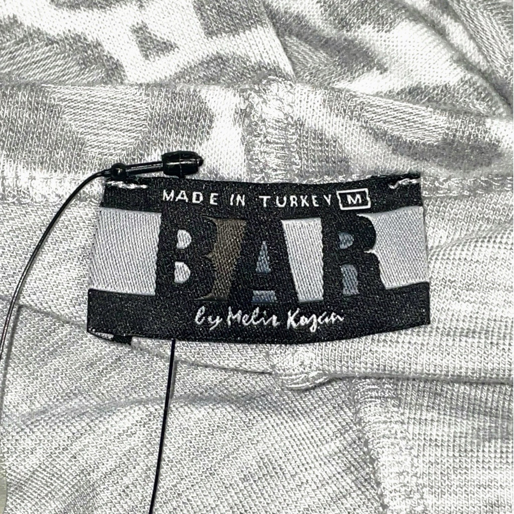 BAR by Melis Kozan Womens M Top Animal Print Long Sleeve Soft Gray MSRP $110 NWT - Picture 5 of 12